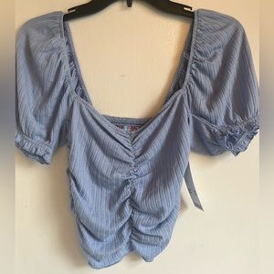 Urban Outfitter, Baby Blue, M, cuffed T shirt, Never Worn, NWT, Cropped,